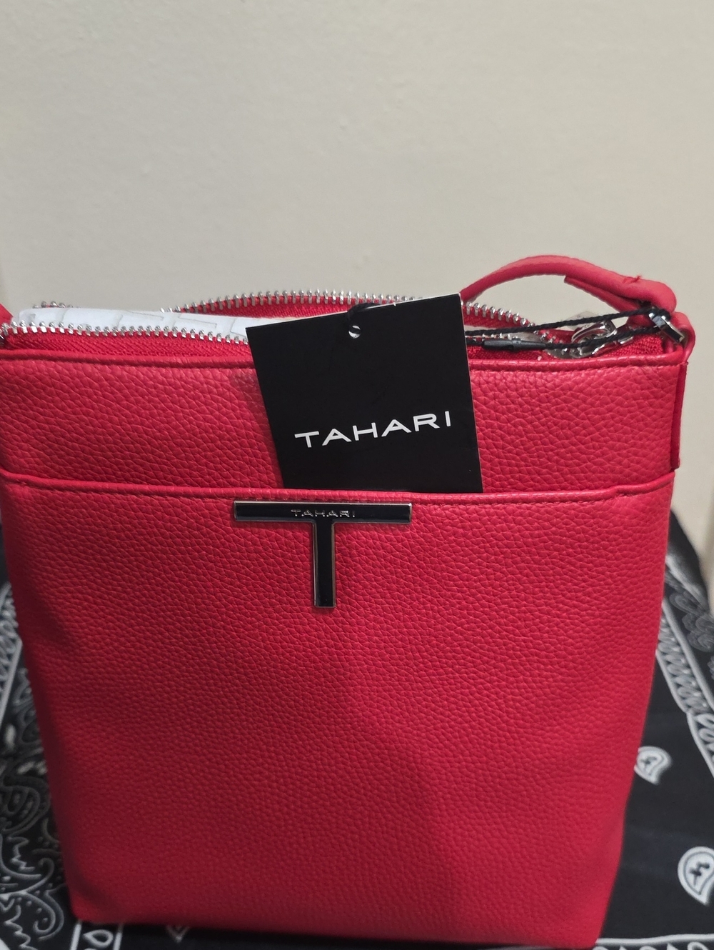 Tahari Red Crossbody Bag